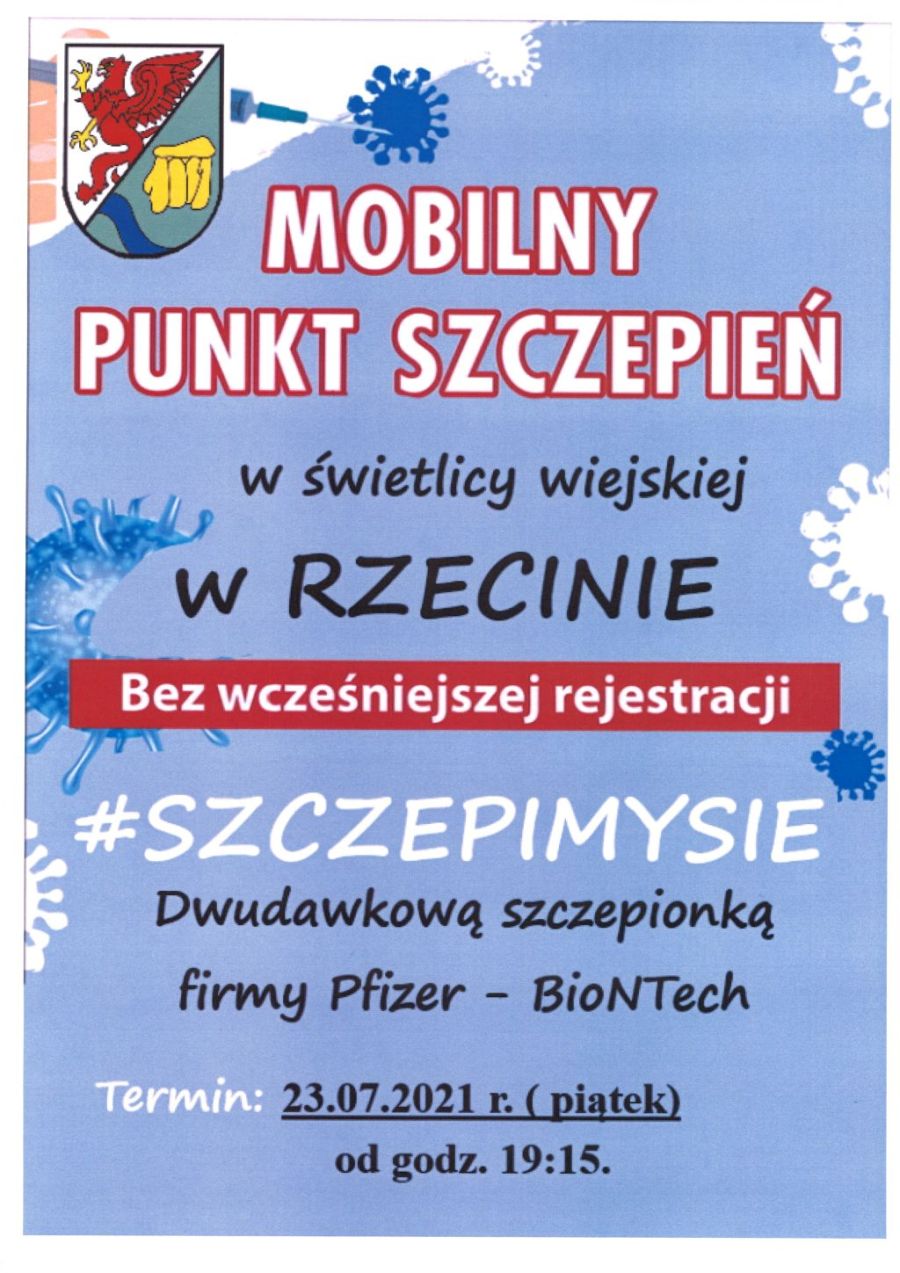 Mobilny punkt szczepień w Rzecinie