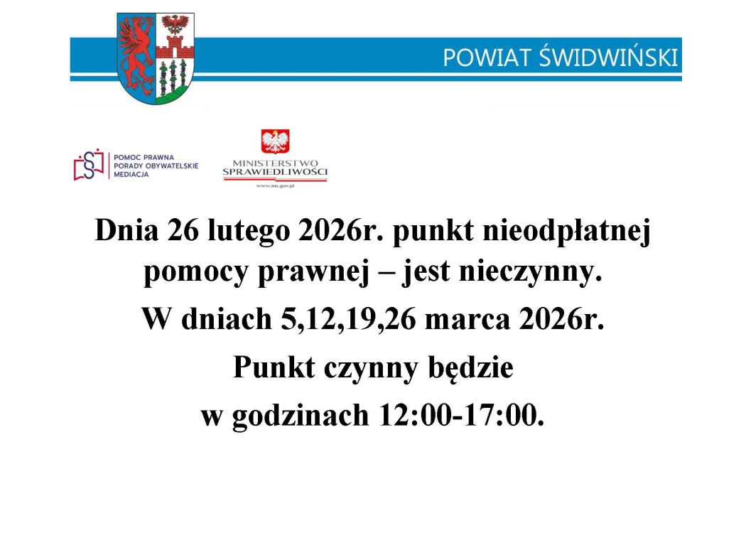 Punkt nieodpłatnej pomocy prawnej