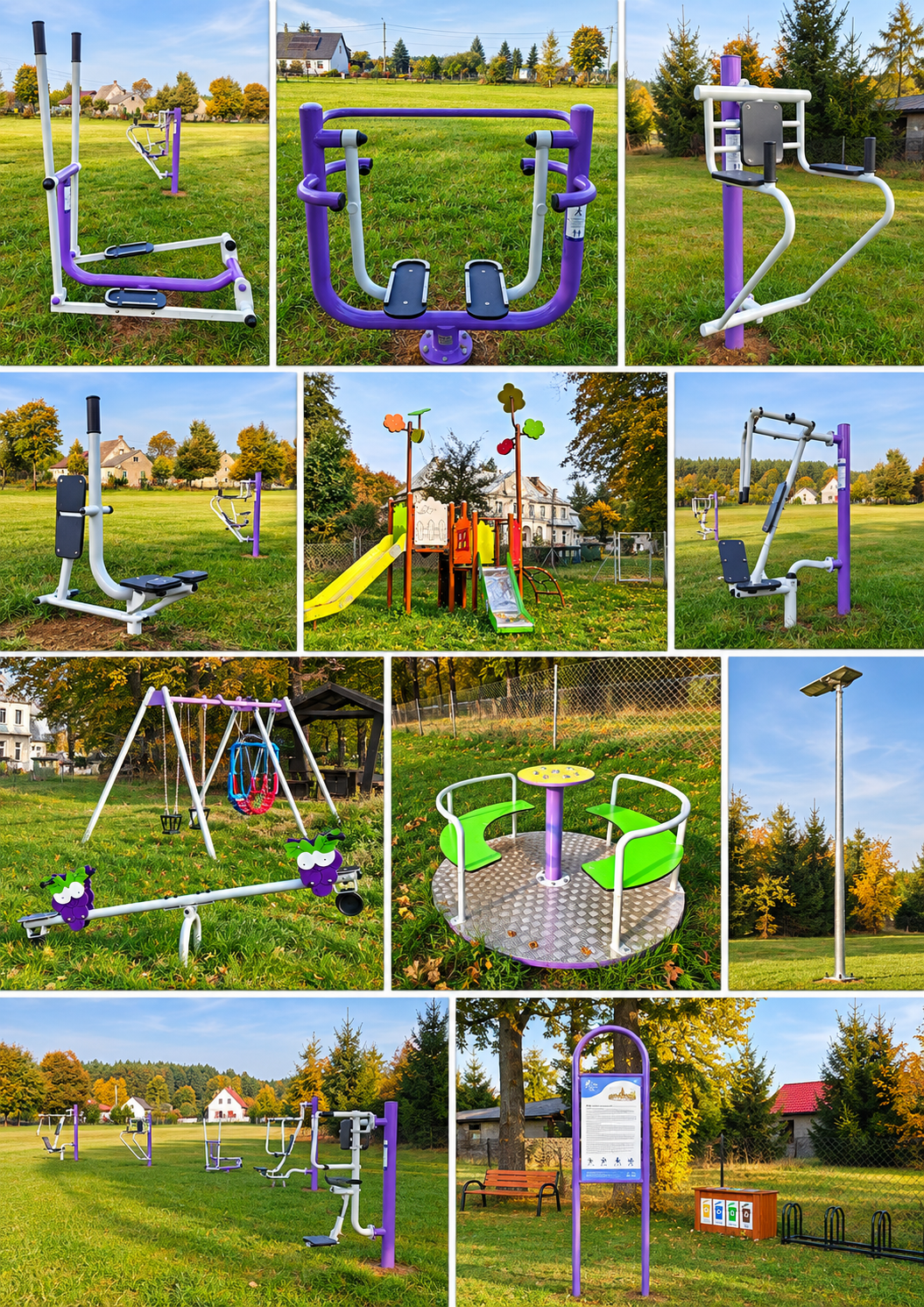 Jesienny park fitness i&nbsp;plac zabaw
