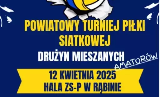 Zdjęcie do Zapraszamy na Powiatowy Turniej Piłki Siatkowej Drużyn Mieszanych